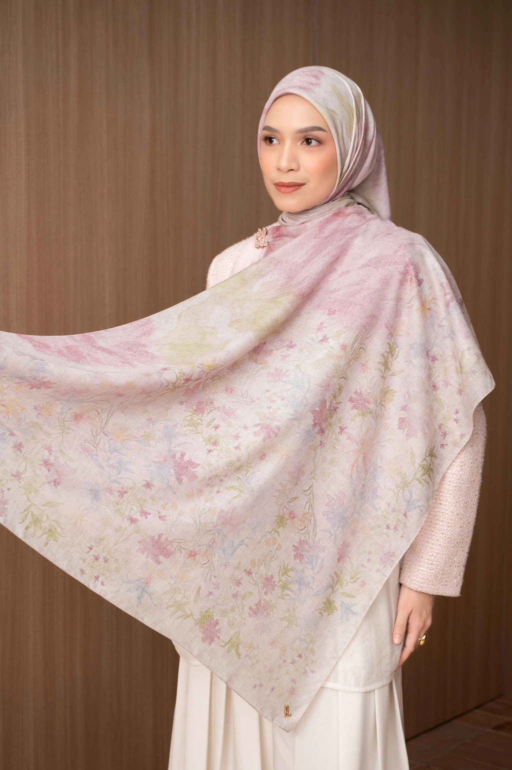 FLEUR DE RÊVE SCARF ROSE PISTACHIO